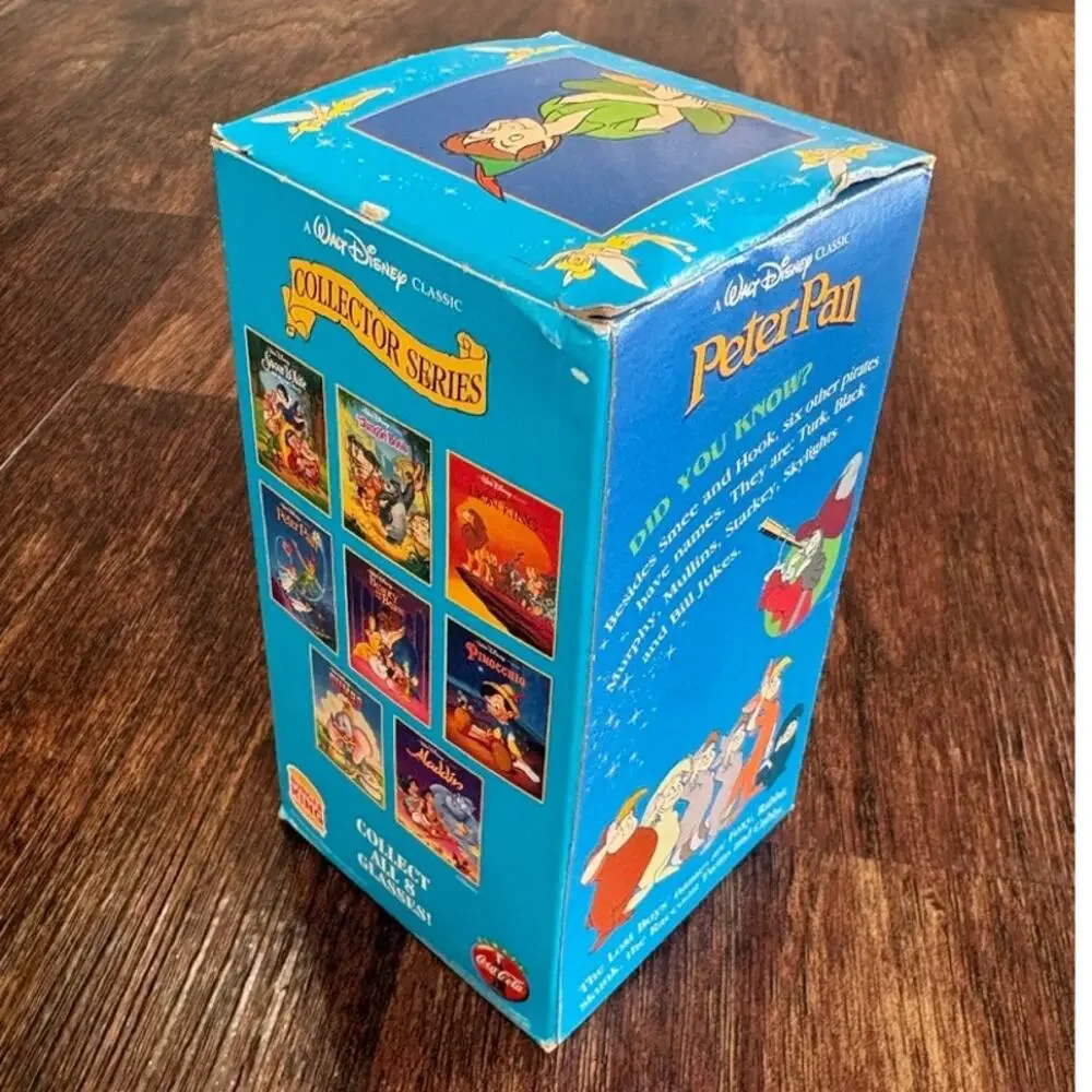 1994 Burger King Walt Disney Peter Pan Collector Series Plastic Cup Original Box